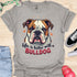 Life is better with a bulldog - V4 - Cute Stare T-Shirt